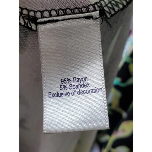 Jennifer Lopez Women's Black Floral Rayon V-Neck Sleeveless Long Maxi Dress XS - Picture 8 of 10